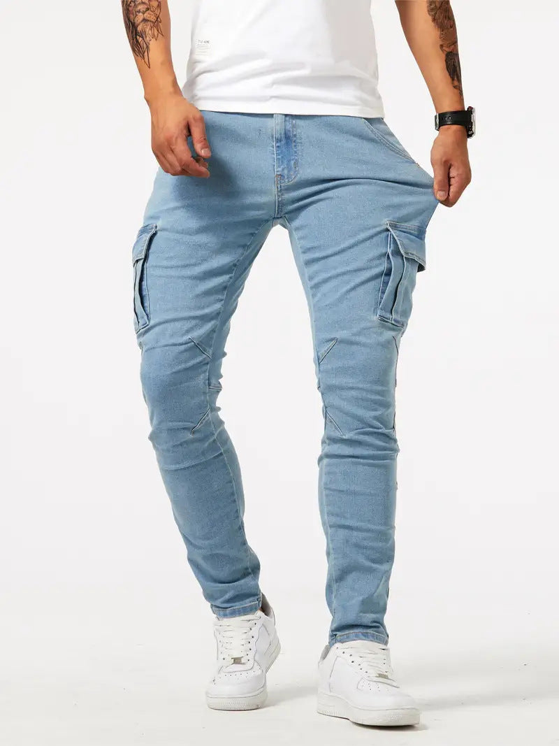 Mens Skinny Jeans with Side Pockets
